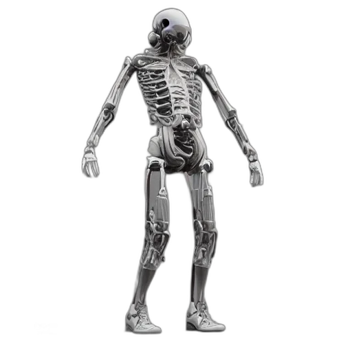 robot, creature, animal, 3d render, concept art, outer space, second, skin transparent PNG cut-out