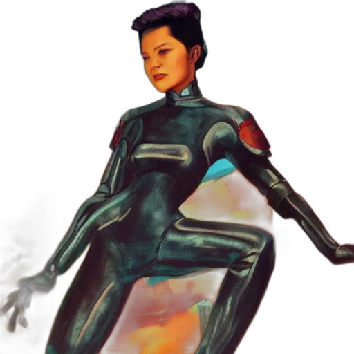 robot, concept art, comic book art, 3d render transparent PNG cut-out