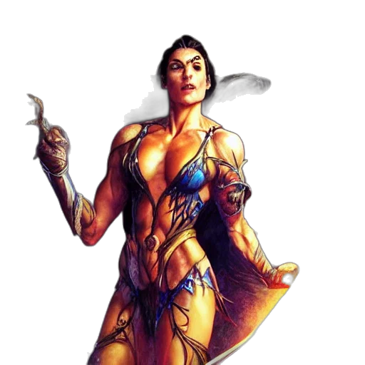 jewelry, dress, staff, comic book art transparent PNG cut-out