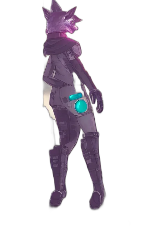 robot, staff, mask, jacket, concept art, cyberpunk, 3d render, pixel art transparent PNG cut-out