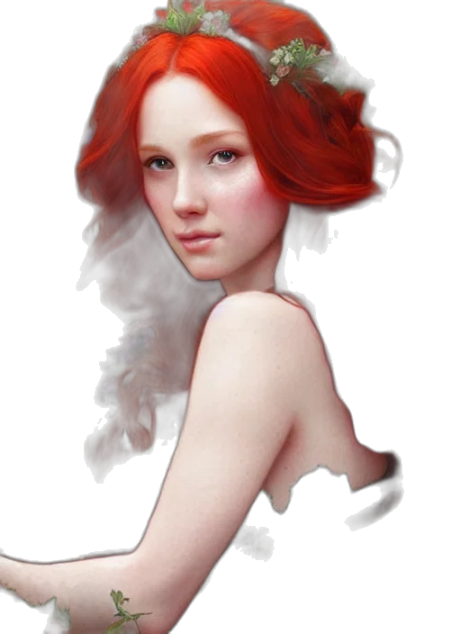 dress, face, hair, crown, photorealistic, fantasy art, concept art, oil painting transparent PNG cut-out