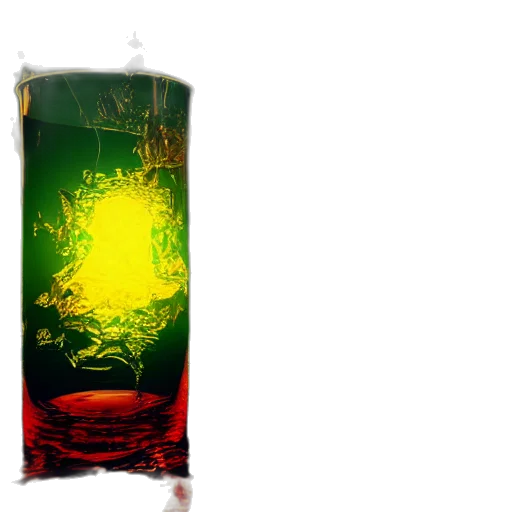 bottle, tree, umbrella, 3d render transparent PNG cut-out