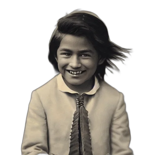 face, jacket, hair, staff transparent PNG cut-out