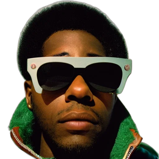 jacket, face, hat, staff transparent PNG cut-out