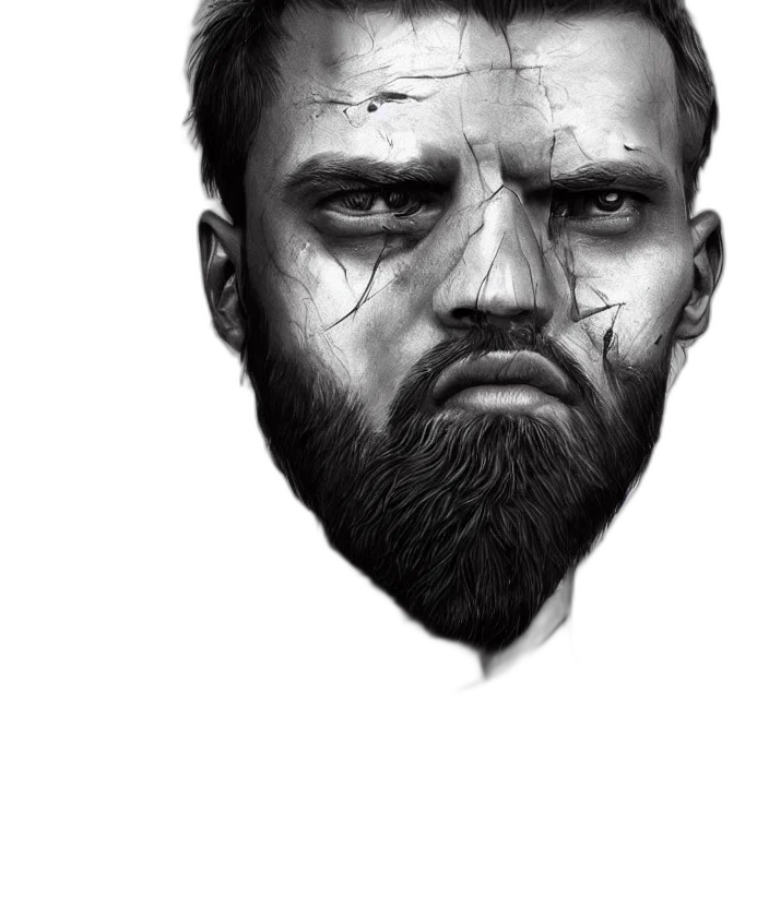 face, mask, photorealistic, comic book art transparent PNG cut-out