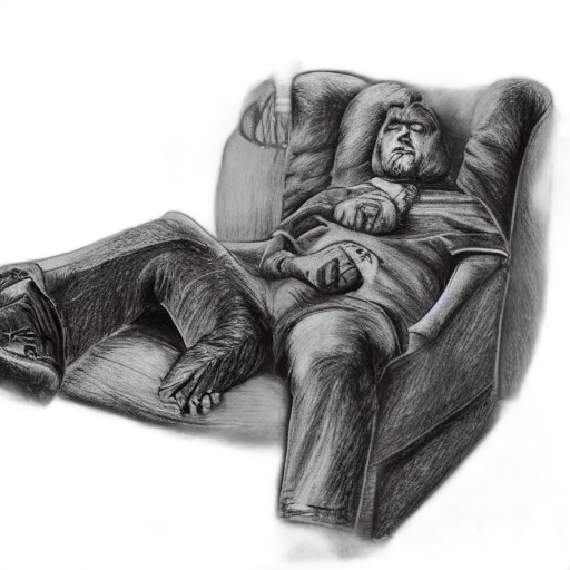 furniture, creature, jacket, animal, pencil sketch, photorealistic, concept art, comic book art transparent PNG cut-out