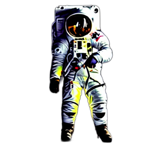 staff, robot, jacket, pixel art transparent PNG cut-out