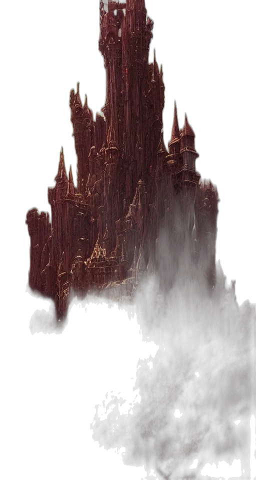 crown, sword, dragon, building transparent PNG cut-out