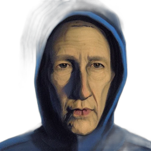face, mask, jacket, photorealistic transparent PNG cut-out