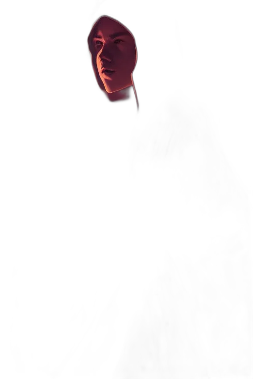 mask, staff, face, weapon, concept art, comic book art, 3d render, photorealistic transparent PNG cut-out