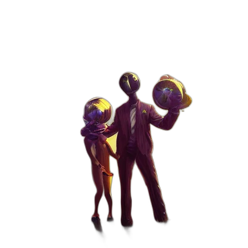 staff, robot, concept art, pixel art, 3d render, fantasy art, outer space, golden transparent PNG cut-out