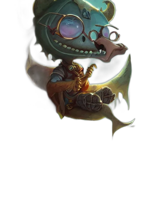 dragon, creature, mask, staff, concept art, fantasy art, pixel art, dark transparent PNG cut-out
