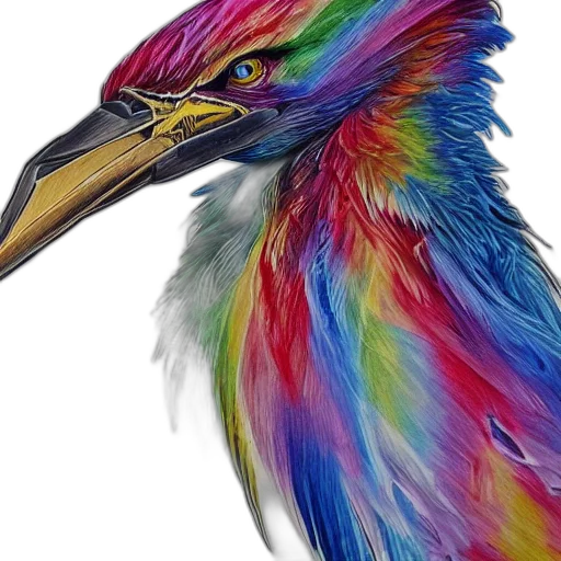 animal, creature, hair, dragon, photorealistic, watercolor, oil painting, concept art transparent PNG cut-out