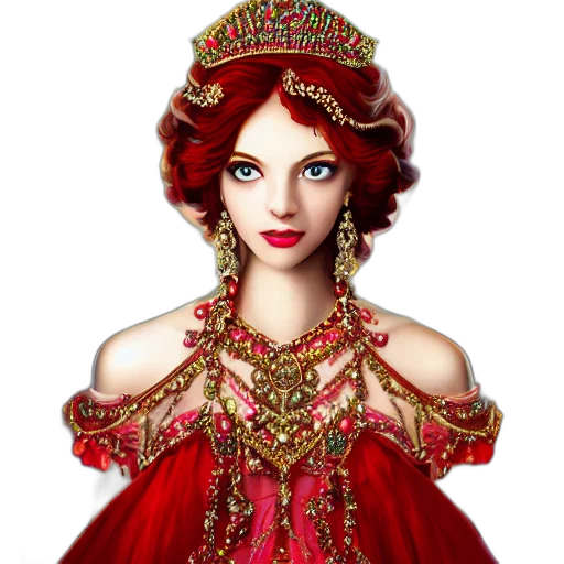 jewelry, crown, dress, face, fantasy art, photorealistic, concept art, cartoon transparent PNG cut-out