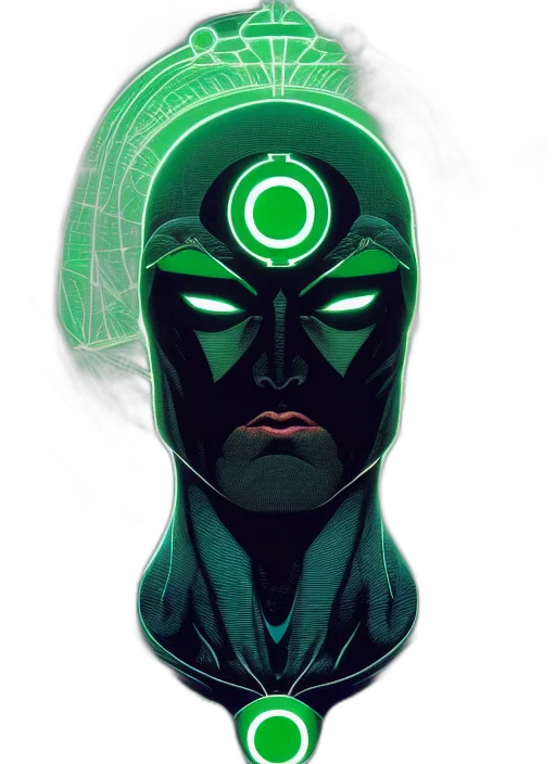 mask, face, staff, comic book art transparent PNG cut-out