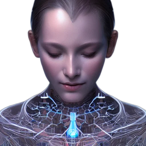 robot, face, jewelry, crown, cyberpunk, 3d render, concept art, photorealistic transparent PNG cut-out