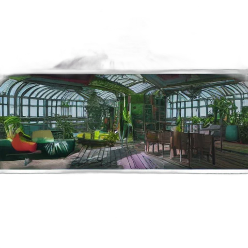 furniture, umbrella, building, staff, concept art, photorealistic, 3d render, oil painting transparent PNG cut-out