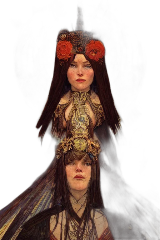 face, crown, mask, staff transparent PNG cut-out