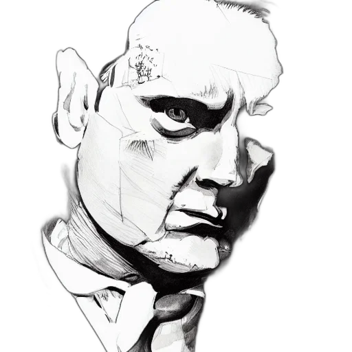 face, mask, comic book art, concept art transparent PNG cut-out