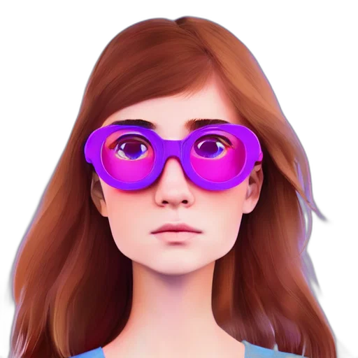 face, mask, 3d render, cartoon, concept art, vaporwave, neon, pastel transparent PNG cut-out