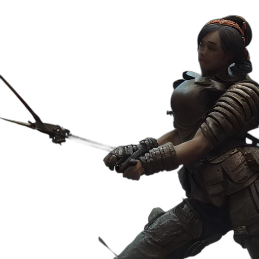 weapon, staff, sword, robot, concept art, 3d render, cyberpunk, fantasy art transparent PNG cut-out