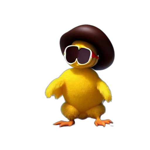 animal, hat, creature, 3d render, concept art, pixel art, cartoon, cute transparent PNG cut-out