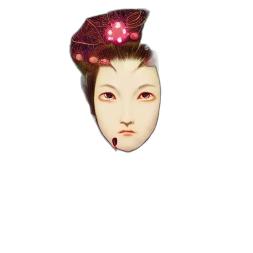 crown, face, mask, jewelry, photorealistic, vaporwave, anime, 3d render transparent PNG cut-out