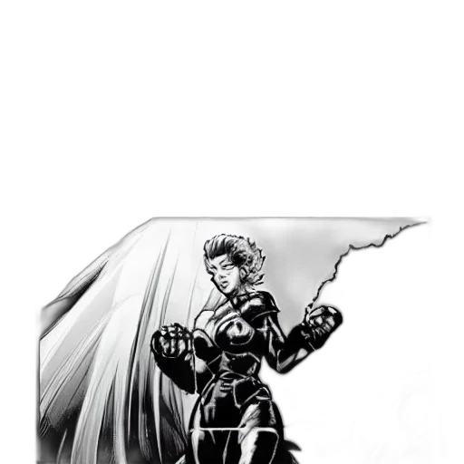 sword, weapon, robot, jacket, comic book art, concept art, fantasy art, cartoon transparent PNG cut-out
