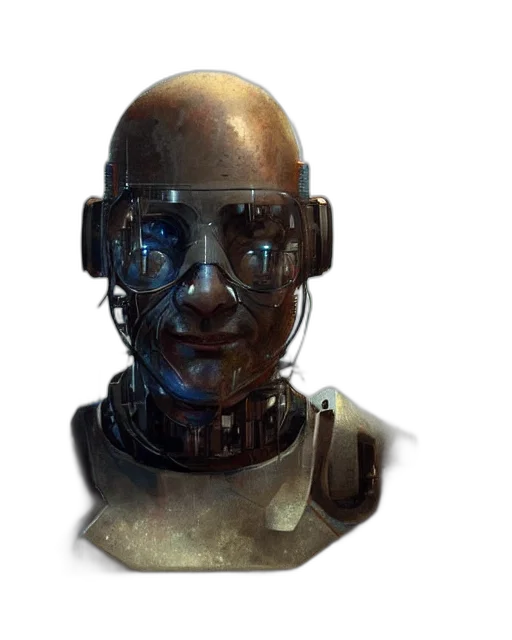 robot, face, mask, staff transparent PNG cut-out