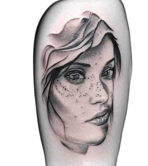 face, mask, photorealistic, pencil sketch transparent PNG cut-out