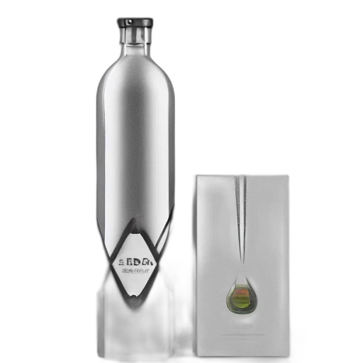 bottle, 3d render, vodka, modern transparent PNG cut-out