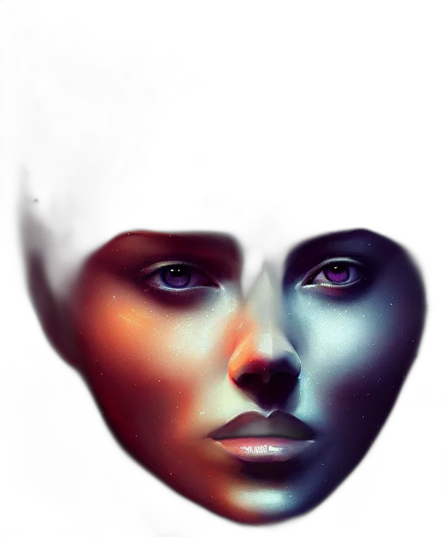 face, mask, robot, crown, photorealistic, 3d render, fantasy art, concept art transparent PNG cut-out