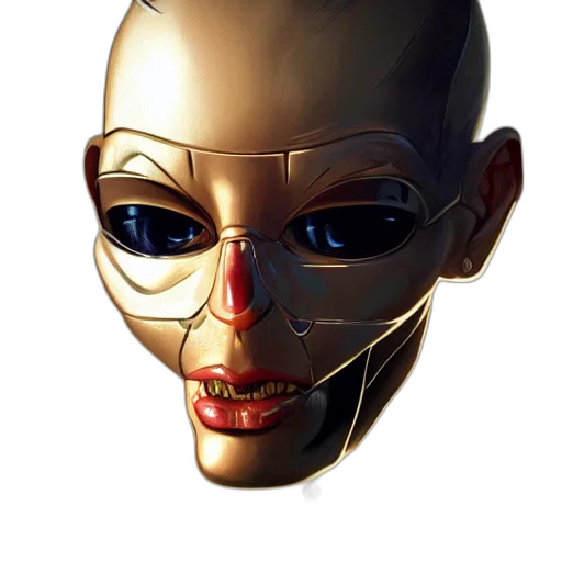 mask, face, robot, jewelry transparent PNG cut-out