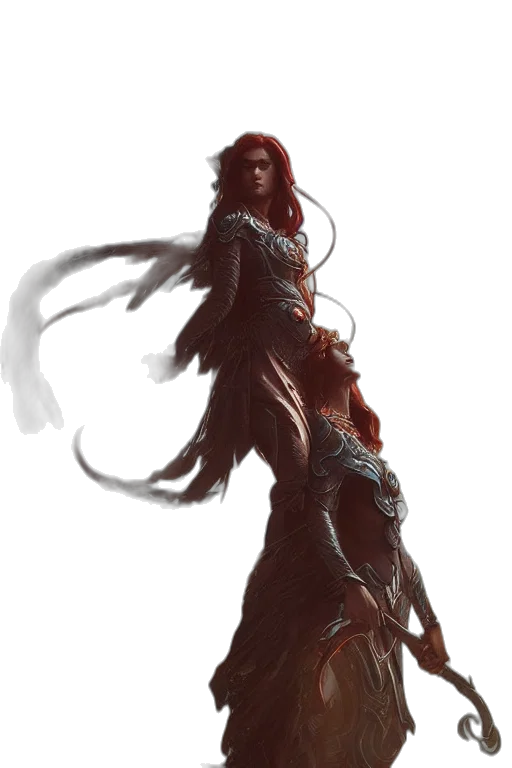 dress, creature, hair, concept art, fantasy art, comic book art, pixel art, fire transparent PNG cut-out