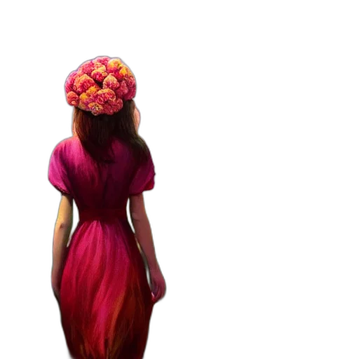 dress, flower, crown, hat transparent PNG cut-out
