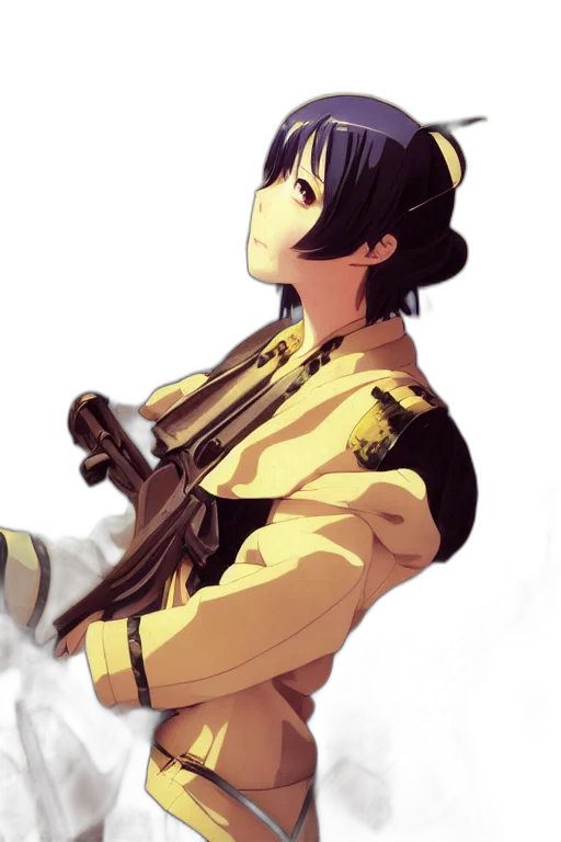 staff, weapon, sword, jacket, concept art, photorealistic, anime, watercolor transparent PNG cut-out
