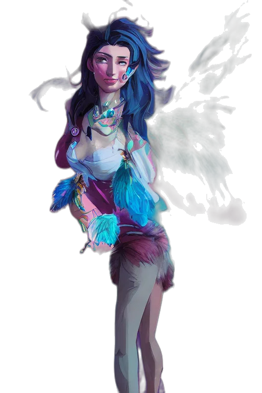 fantasy art, concept art, cyberpunk, photorealistic, blue, pastel, colorful, neon transparent PNG cut-out