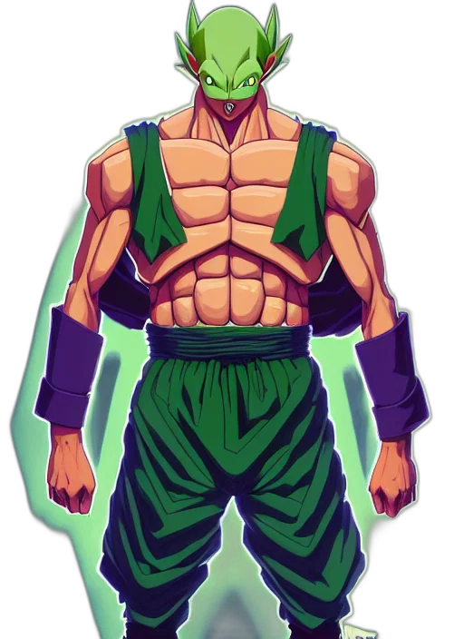 jacket, mask, staff, face, pixel art, comic book art, concept art, anime transparent PNG cut-out