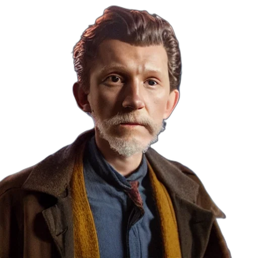 staff, face, jacket, concept art transparent PNG cut-out
