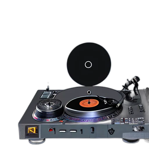 3d render, realistic, matte, painting, turntable, play, music, moon transparent PNG cut-out