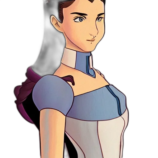 dress, crown, face, staff transparent PNG cut-out