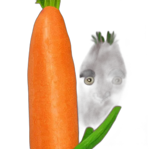 animal, creature, food, weapon, photorealistic, concept art, steve, carrot transparent PNG cut-out