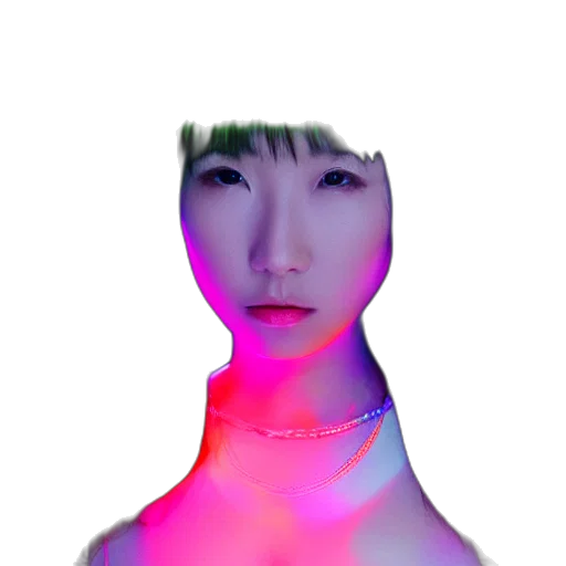 face, robot, mask, jewelry, vaporwave, 3d render, cyberpunk, photorealistic transparent PNG cut-out