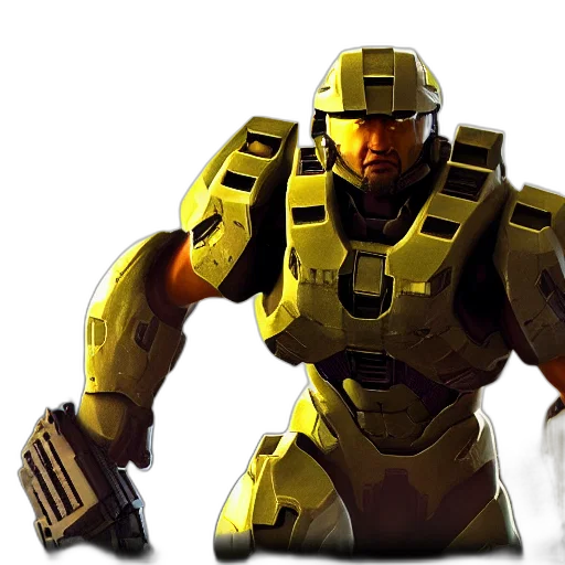 robot, weapon, concept art, 3d render transparent PNG cut-out