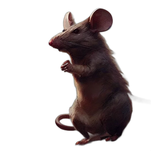 animal, creature, food, staff, concept art, photorealistic, 3d render, mouse transparent PNG cut-out