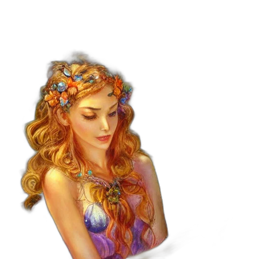 crown, jewelry, dress, fantasy art transparent PNG cut-out