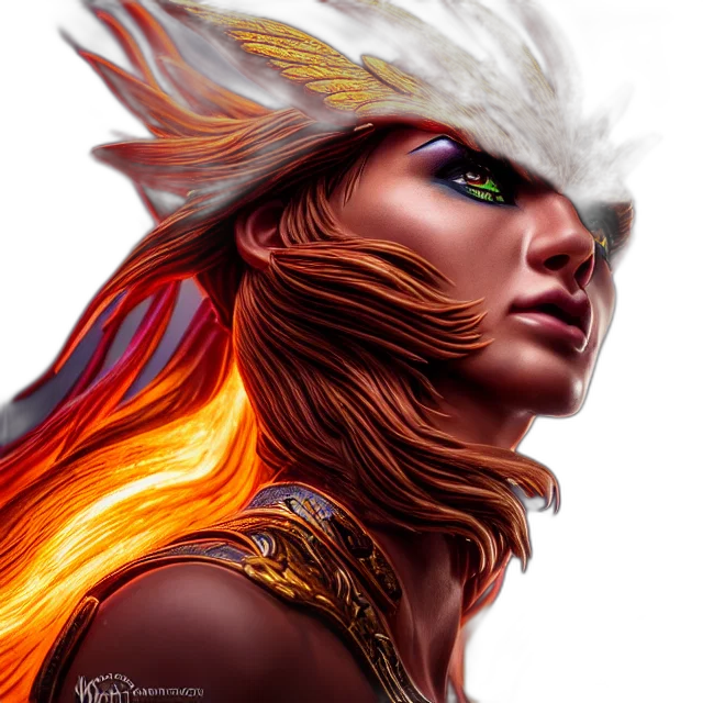 dragon, face, mask, hair, fantasy art, photorealistic, concept art, comic book art transparent PNG cut-out