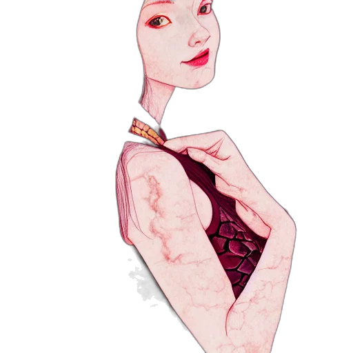 dress, jewelry, face, watercolor transparent PNG cut-out