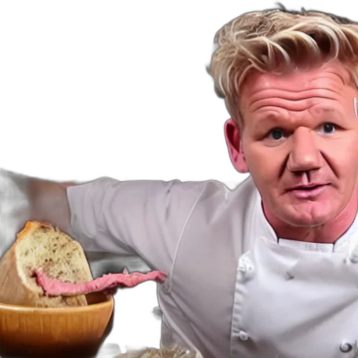 food, gordon, ramsay, dipping, steak, into, toilet, eating transparent PNG cut-out