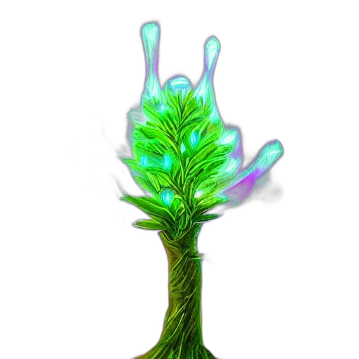 tree, crown, staff, flower transparent PNG cut-out